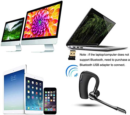 Auricolari Bluetooth V5.0, Ultra leggero (12g) CVC 6.0 mano free Bluetooth wireless auricolare sweatproof Riduzione del rumore auricolari con microfono suono cristallino con Android IOS PC portatili