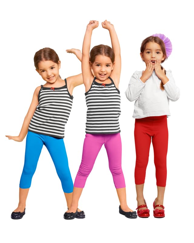 Image of NIK & KNIT Premium Stretchable Plain Capri Leggings for Girls /Kids | Night Wear | Leggings /Capris (Top /T-Shirt NOT Included)