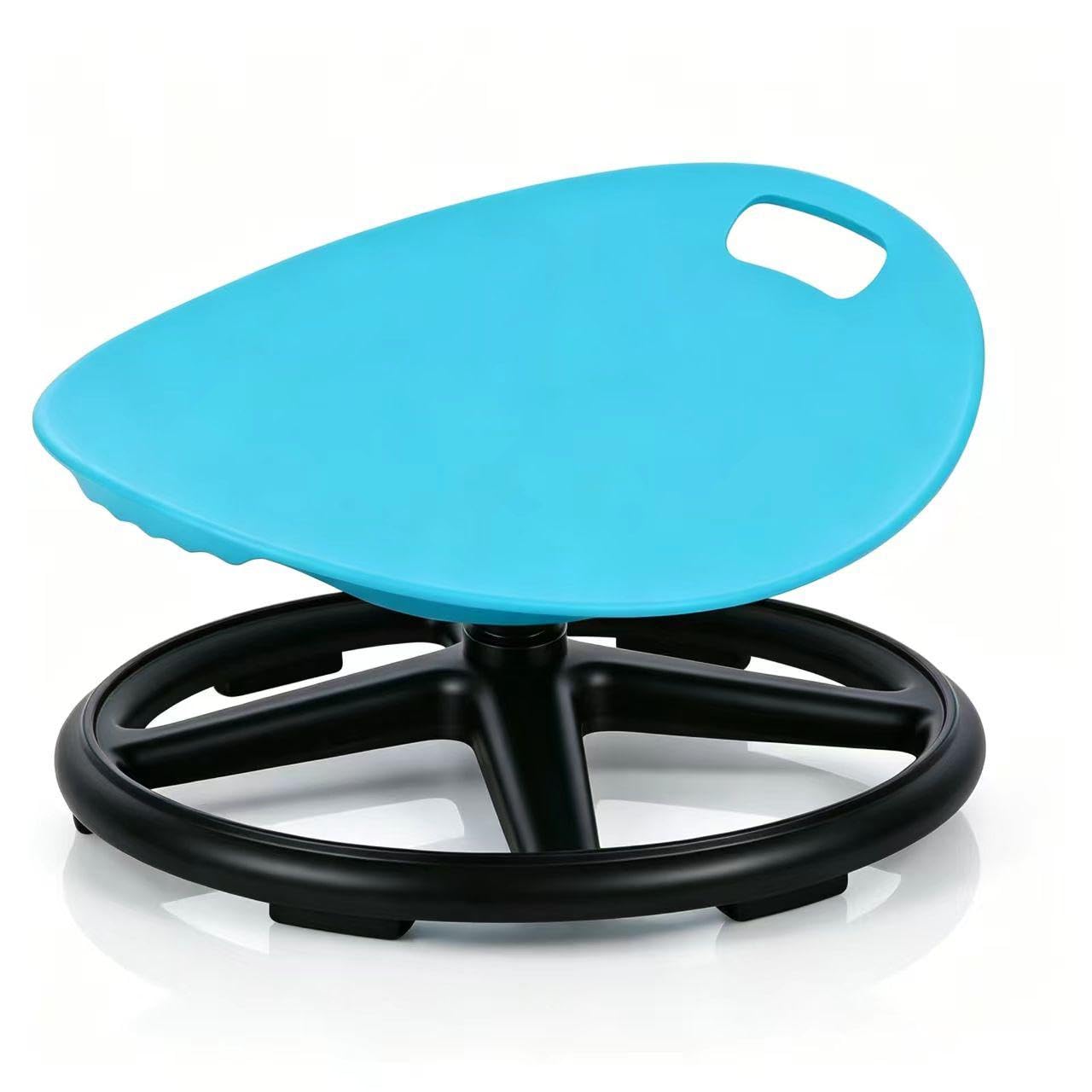 Kids Sensory Spinning Chair for Autism & ADHD Children, with Safety Handle & Non-Slip Design, Blue
