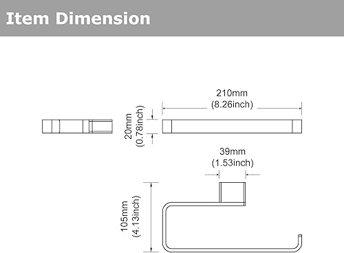 Miniatura 6 de PARLOS Toallero de mano de latón, anillo de toalla montado en la pared, toallero de mano dorado cepillado para baño y cocina