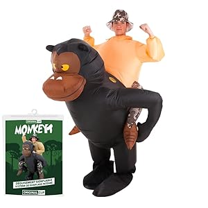 Original Cup Disfraz hinchable de mono, color negro y marrón, talla única (0)
