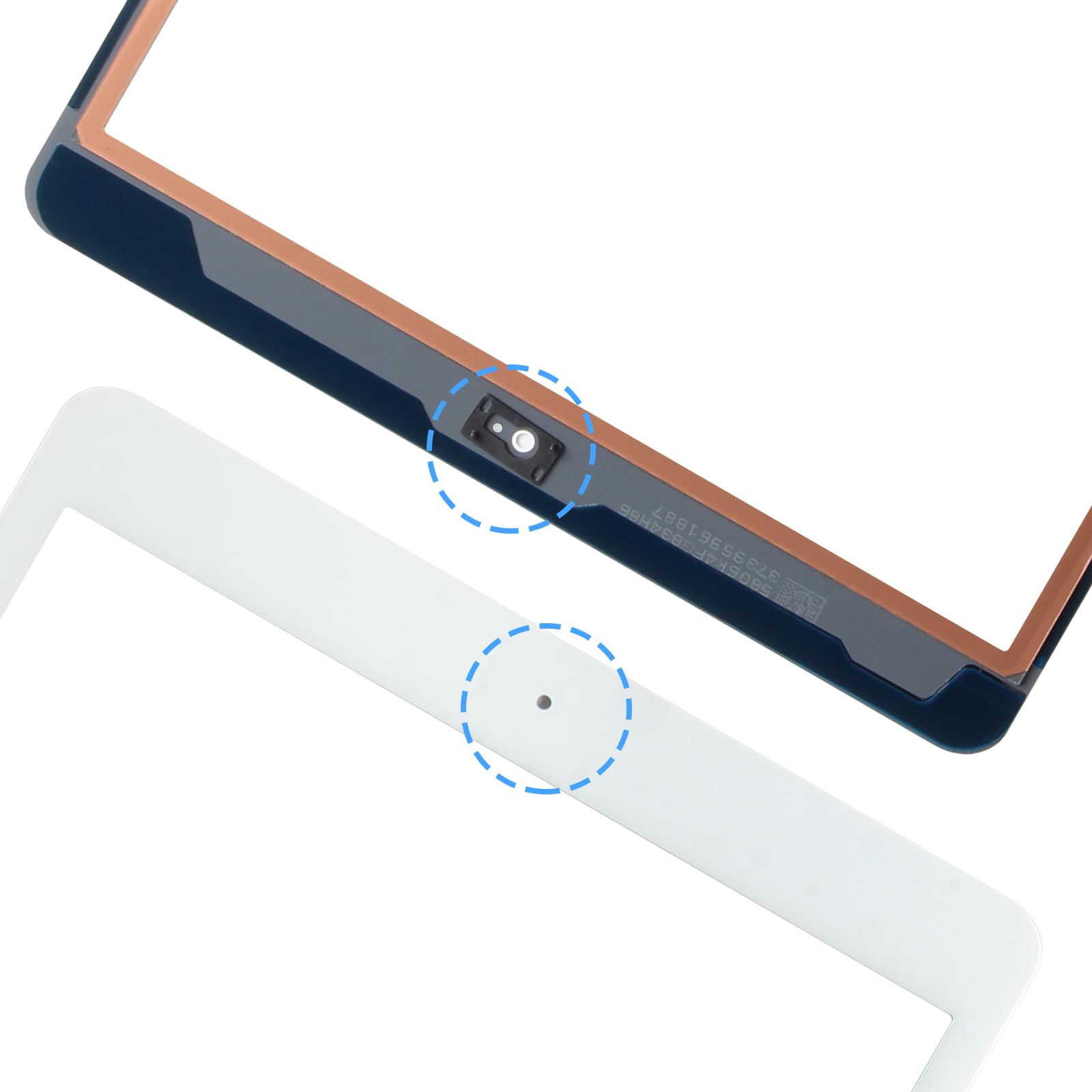 Reparo Touchscreen per iPad 7/8 Touch Schermo per iPad 7th 2019/8th 2020 Touch Screen Digitizer Schermo di Ricambio A2197 A2198 A2200 A2270 A2428 A2429 A2430 (Bianco con Home Buttone)