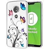 Yodueiv Phone Case for Moto G7 Power/Moto G7 Supra/Moto G7 Optimo Maxx Case for Girls Women, Soft Clear TPU Shockproof Protective Transparent Case Cover for Motorola Moto G7 Power (Butterfly)