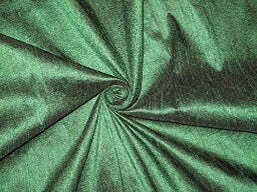 Tissu en pure soie vert bouteille pour robe de mariée et cortège
