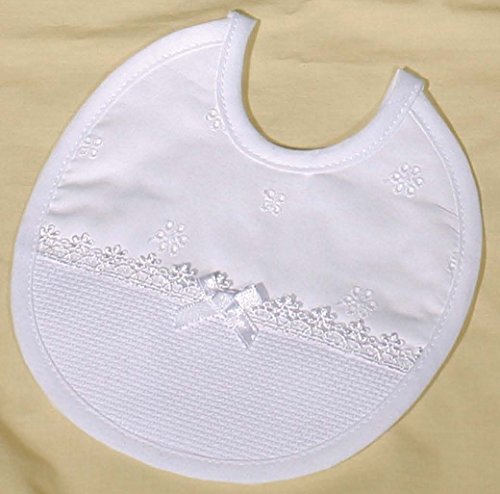 Bavaglini in tessuto sangallo confezione 3 pezzi