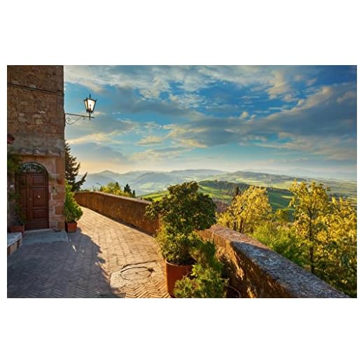 Landscape in Tuscany View from The Walls of Pienza Italy Photo Art Print Poster 36x24 inch