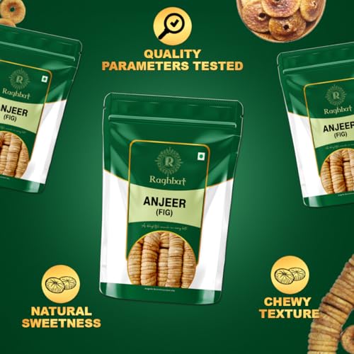 Image of Raghbat Premium Dried Anjeer,1Kg | Afghani Anjeer I Low in Fat | Healthy Snack I Rich Source of Vitamins Dietary Fiber | Dry figs| Combo Pack of 2-500g Each