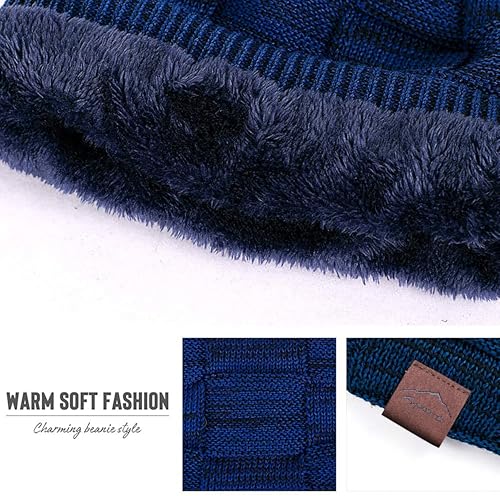 Image of DENIMHOLIC Winter Cap for Men, Beanie Cap for man,Winter Cap for Women, Woolen Cap for Women, Woolen Cap for Men