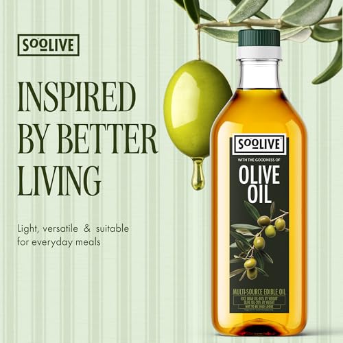 Image of Jivo So-Olive Oil 1L | Blend of Rice Bran & Olive Oil | Ideal for Daily Cooking & Frying