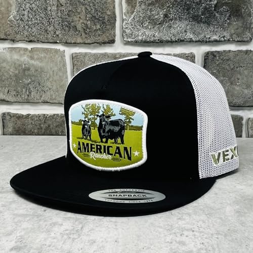 Image of Vexil American Rancher Adjustable Snapback Western Lifestyle Rodeo Southwest Inspired Meshback Hat