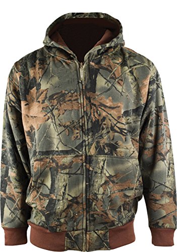 Trailcrest Boys Camo Full Zip Hooded Sweatshirt Hunting Jacket, Small