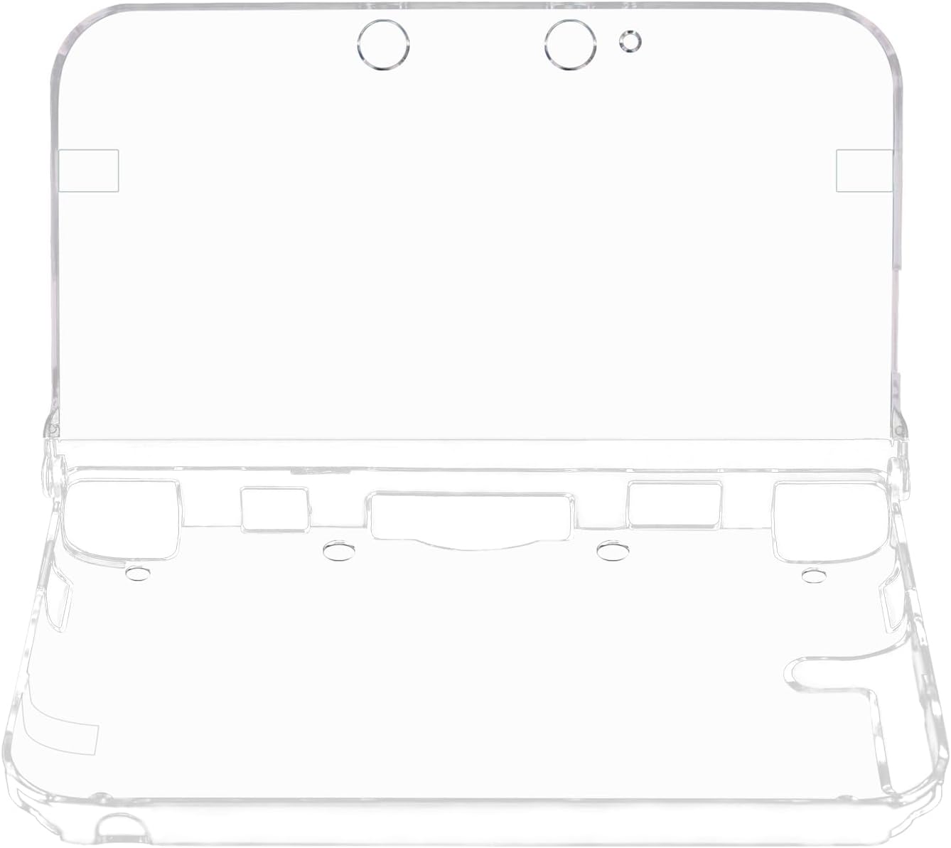 OSTENT Protective Clear Crystal Hard Guard Case Cover Skin Shell Compatible for Nintendo 3DS XL/3DS LL Color Clear White