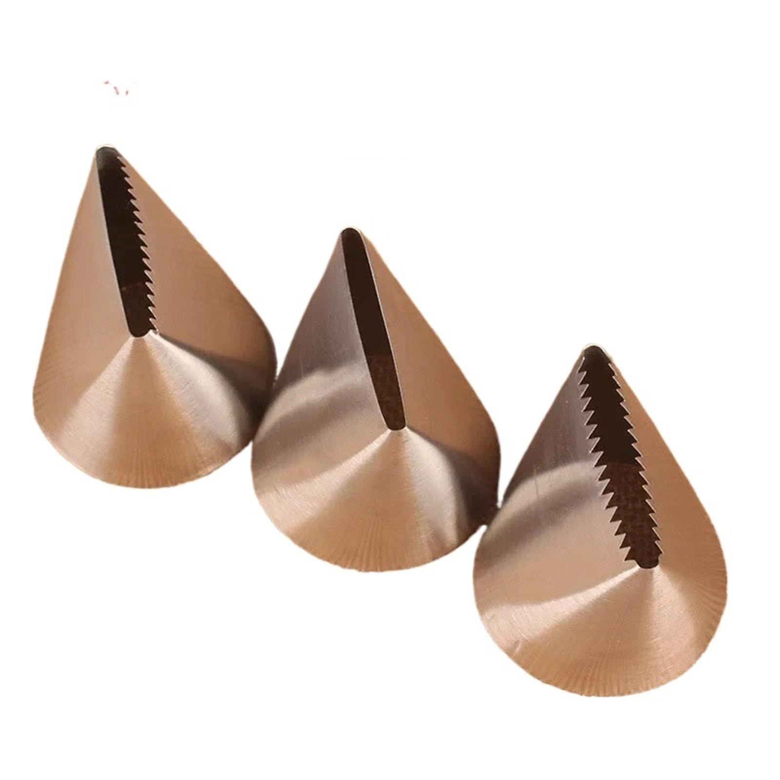 Framing Piping Nozzle, Boquilla de Acero Inoxidable Extragrande for repostería, decoración de Tartas, Fondant, n.° 200, n.° 201 y n.° 202, 3 Unidades(3pcs Set)