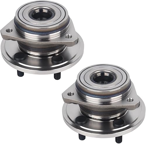 Autoround 513084 Buje de rueda delantera y conjunto de rodamientos 2 piezas para Jeep Cherokee Wrangler Grand Cherokee TJ Comanche Wagoneer 5 Lug
