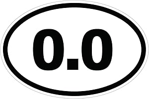 StickerJOE 0.0 No Running or Marathon Bumper Sticker Oval 5" x 3"