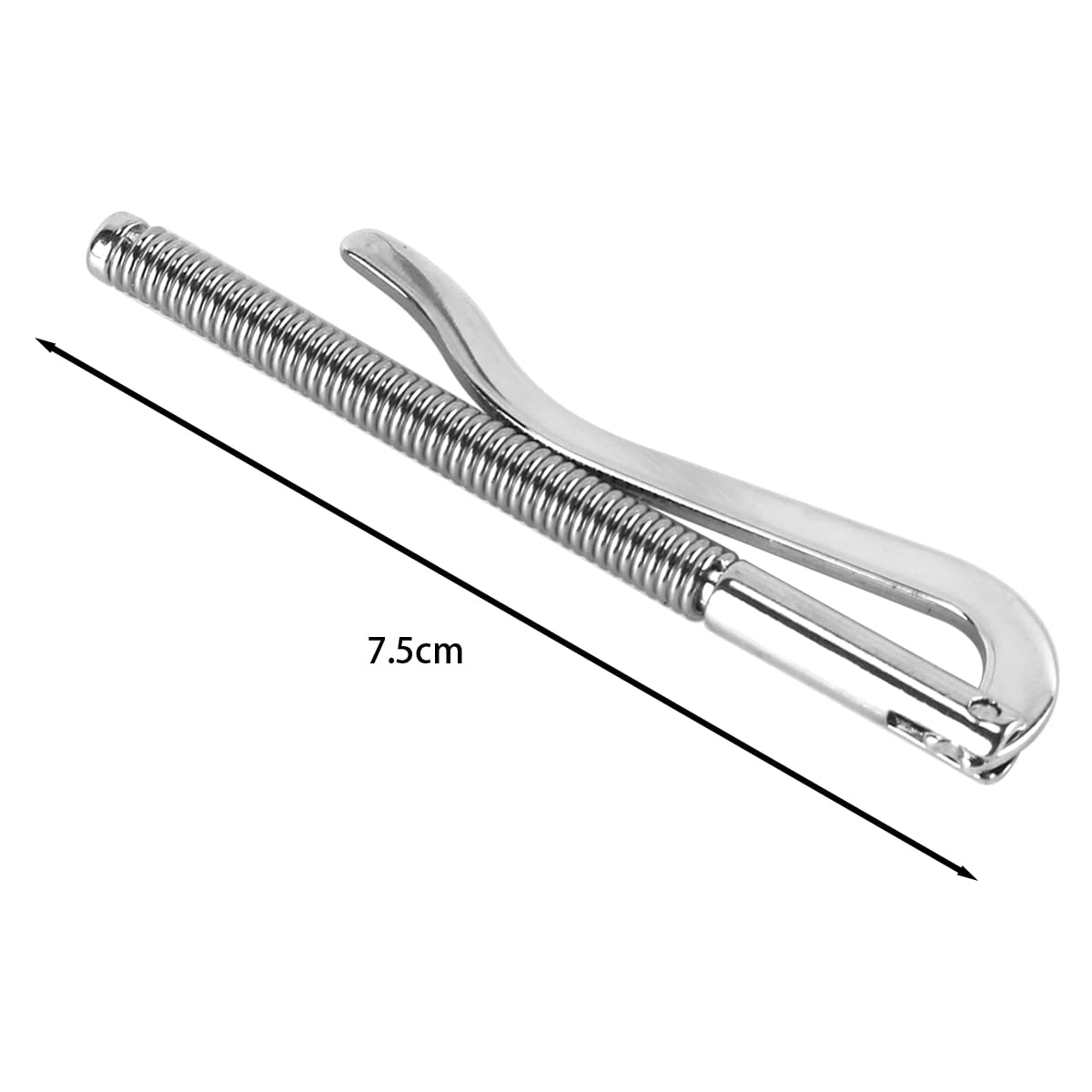 WANGCL 5 clips de resorte para billetera, billeteras de acero inoxidable, billeteras para billeteras de cuero doble, billeteras plateadas para tarjeteros