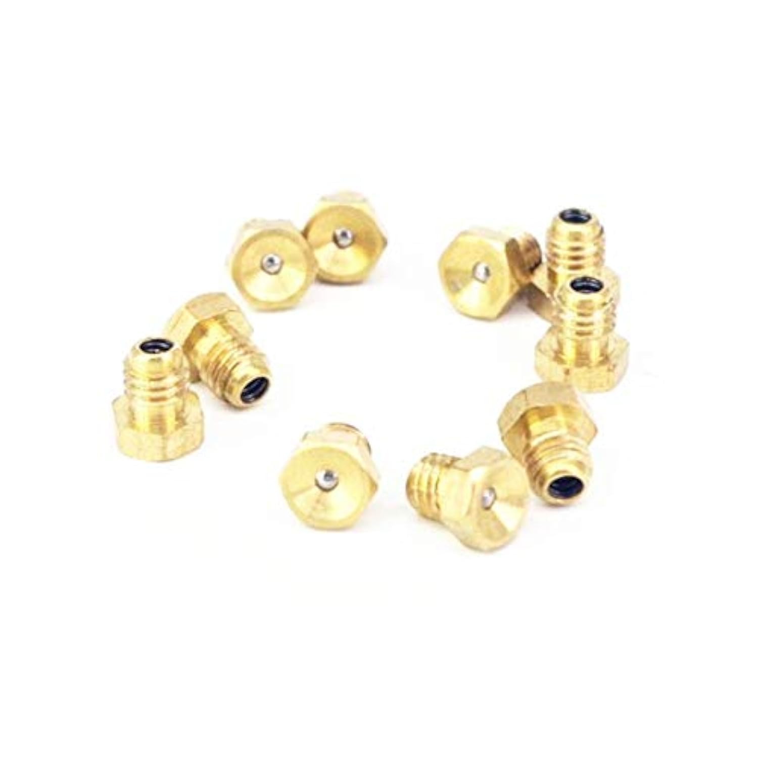 Xucus LOT 20 M6x1mm Metric Male Thread Flush Straight Grease Zerk Nipple Fitting for Machine Tool Accessory greaseing Fittings