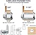 OqcEha Cam Lock,Letter Box Locks,Cylinder Lock， 3 Pcs Mailbox Lock, 1-1/8Inch Cabinet Locks and Cam Locks for Toolbox Keyed Alike, Secure Drawer (Color : Silver, Size : 11/8Inch)