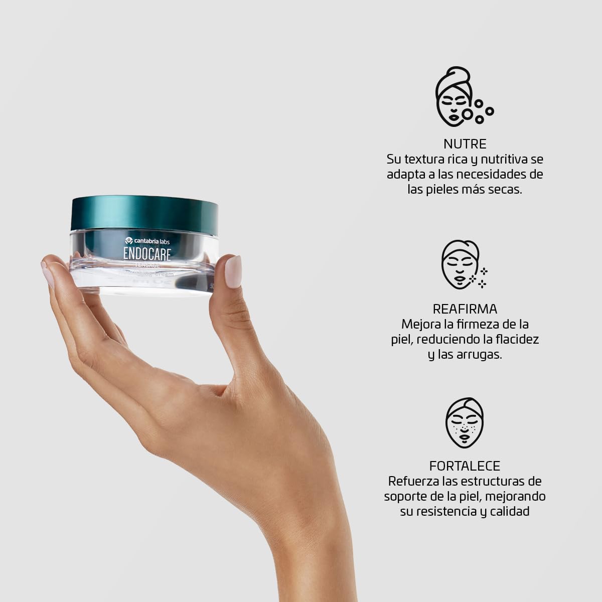 Cantabria Labs – Endocare Tensage Nourishing Cream – 50 ml – Crema antiarrugas, redensificante con triple acción reafirmante para Piel Normal y Seca – Textura Rica y nutritiva