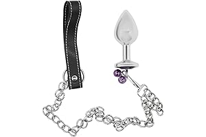 Sensual Indulgence for Couples: The Alluring Bondage Leash with Metal Butt Plug