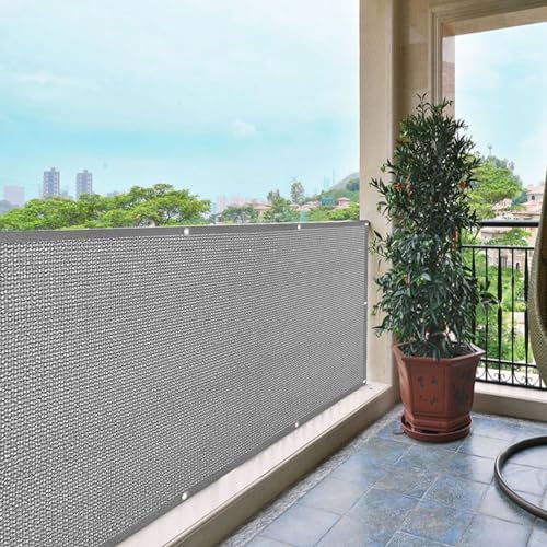 Bâche d'ombrages perméable 4x11m et brise vent gris clair de serre - 8