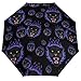 LGHKLVXPZE Lightweight Panther Head In Flames Windproof Umbrella, Men's Sturdy Automatic Umbrella for Travel, Work, Fashion Folding Umbrellas for Outdoor