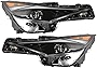 AutoModed Aftermarket Front Halogen Type Headlights Headlamps w/LED Projector Set Assembly Replaces 92101AB000 92102AB000 Compatible with 2021 2022 2023 Elantra | Driver Passenger 2pcs | by AutoModed