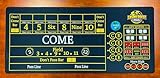 Casino Quest Mini Craps Dealer Practice Mat 34.5' x 15.5' CQ Black & Gold