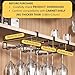 LINFIDITE Wine Glass Holder 2PCS Stemware Rack Hanger Under Cabinet Wine Glass Rack Kitchen Hanging Storage Rack Organizer,Black (For Partition Thickness under 0.98
