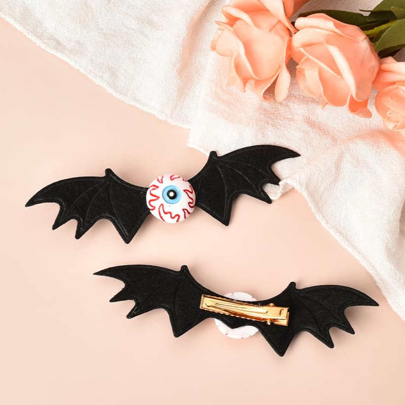 Miniatura 4 de Pinzas para el cabello de Halloween con alas de murciélago para mujeres, horquillas de Halloween para niñas, accesorios para el cabello para