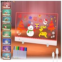 Lamptobe LED Notiztafel mit Farben,35 * 25CM LED-Zeichenbrett mit Ständer,Acryl-Notiztafel für Kinder, Touch-Control-Kunsttafel für Büro, Schule, Zuhause und Café