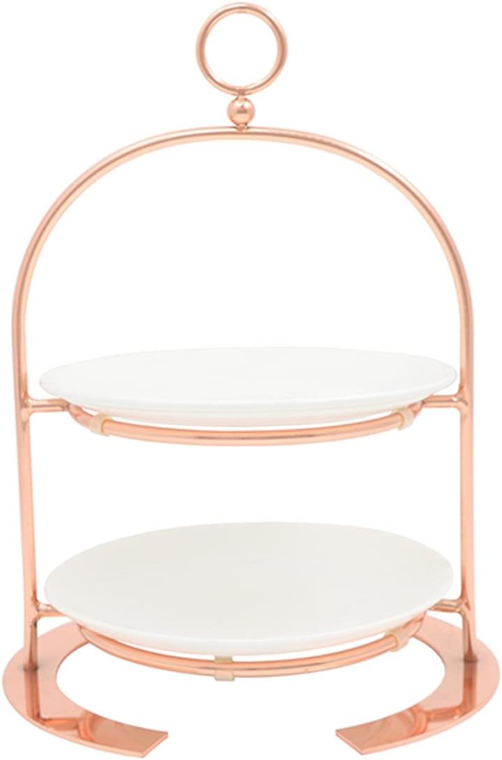 Dessert Stand Creative Cake Stand with Metal Handle Multi-layer Dessert European-style Cupcake Display Stand Wedding Decoration Pastry Serving Tray Cupcake Stand Serving Tray