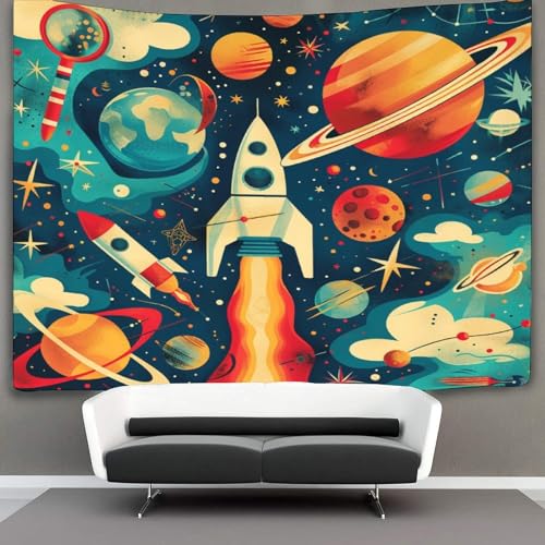 Tapisserie murale fusée 3D NMOTARVIN en tissu pour décoration de chambre 150x200 - 3