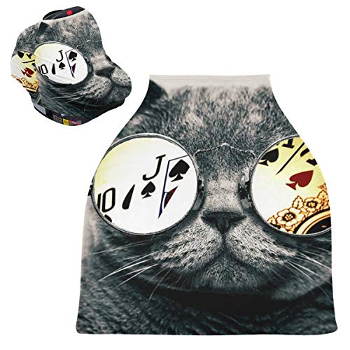 Vaso De Póquer Gato Negro La Lactancia Materna Enfermería Cubierta Asiento de Coche de Bebé con Dosel Transpirable Carros de La Compra Cubierta para Bebé