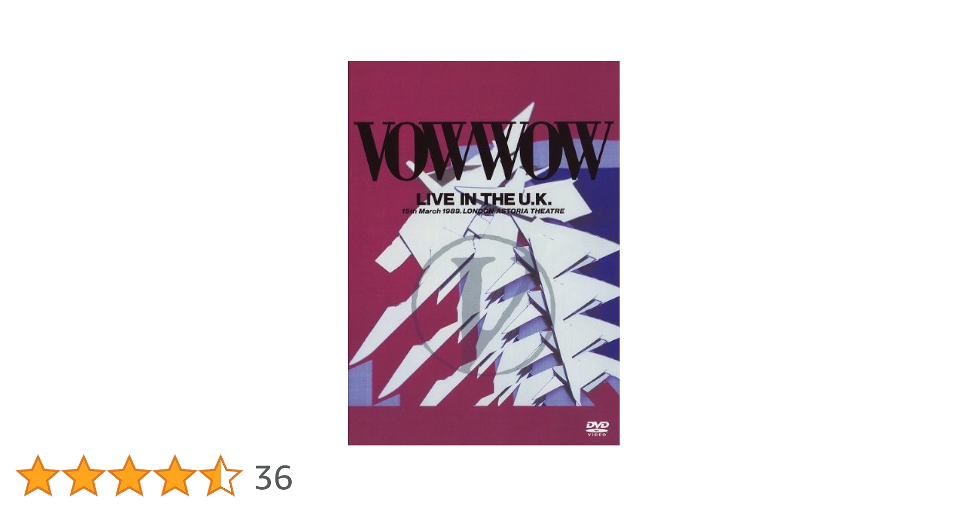 Amazon.co.jp: LIVE IN THE U.K. [DVD] : VOW WOW, VOW WOW: DVD