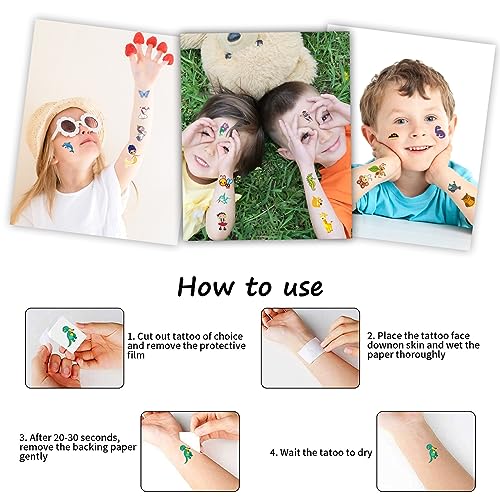 Habett Tattoos For Kids, 300+ Mixed Styles Temporary Tattoos Stickers Set For Girls And Boys, Space Dinosaur Animals Butterfly Tattoos For Kids Birthday Party Supplies thumb #5