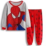N‘aix Little Boys Super Hero Pajama Sets Cotton Sleepwear 2-7T (Spiderman-Y1, 4T)