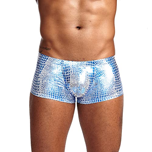 cloudmall Men's Sexy G-String Metallic Wetlook Underwear Shorts Shiny Pouch Thong Bikini Briefs