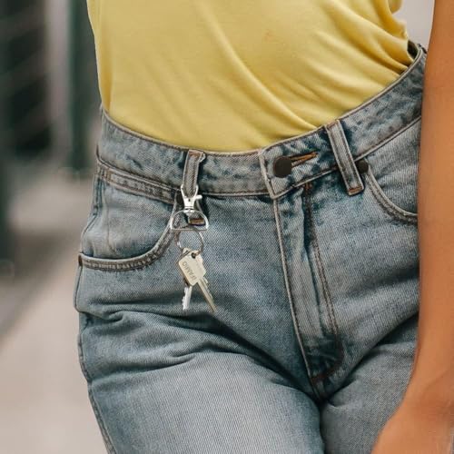 Image of Q1 Beads 10 Pack Steel 40x20 mm Lobster Claw Clasps - Wide 3 /4 Inch D Ring - 360 Swivel Trigger Snap Hooks - Great for DIY Lanyards, Keychain Clasps - Swivel Hooks for Purses by Specialist ID Card