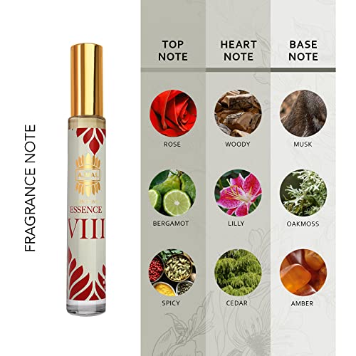 Ajmal Essence VIII Attar | Floral & Amber Fragrance | Unisex Non-Alcoholic | Long Lasting Attar Men & Women - 10 ML - Image 4