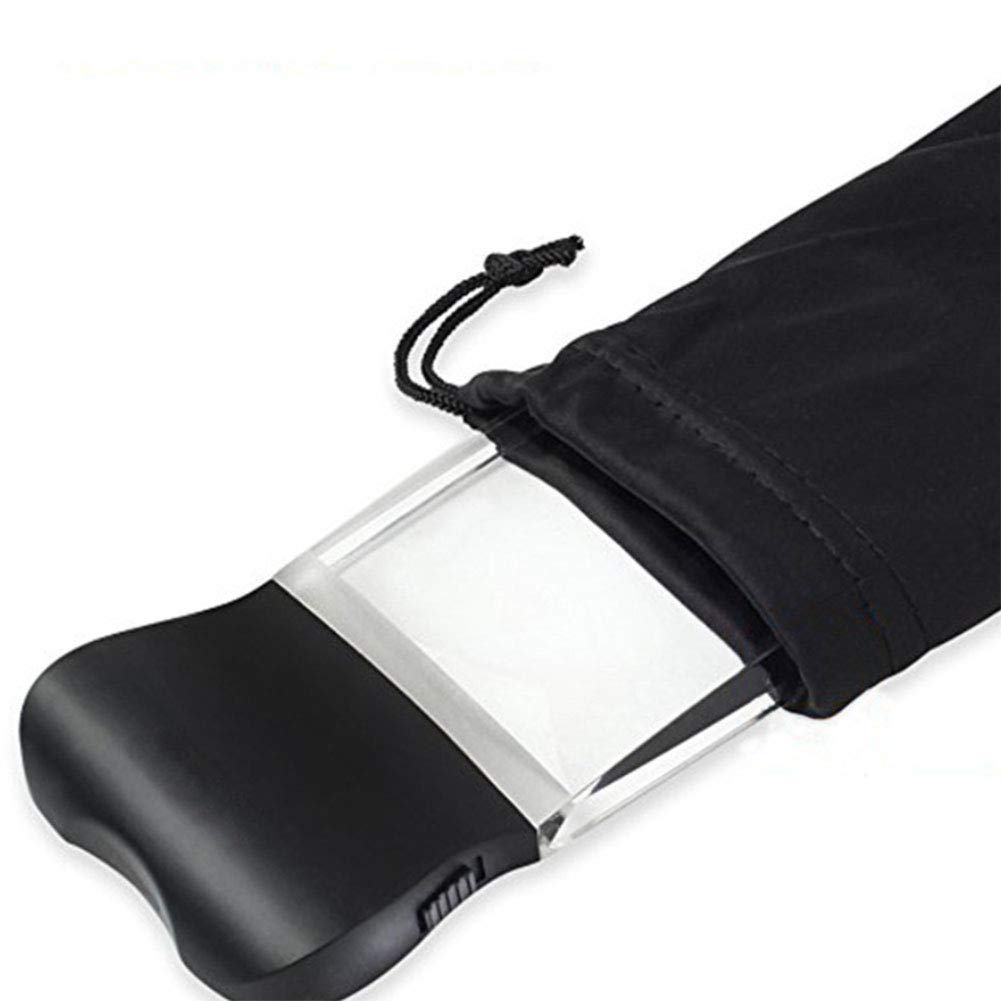 Lupa de mano con luz LED, aumento 2X, lente HD para lectura, identificación de joyas, manualidades y reparaciones, diseño compacto