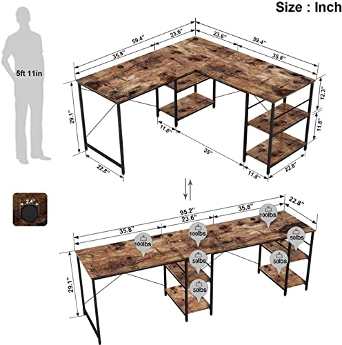 Image of Engineered Wood Office Table | Free Standing Work Desk | Rustic Brown Finish | Modern Writing Computer Workstation | Study Table for Home Office Bedroom | DIY Assembly Furniture for Professional Use