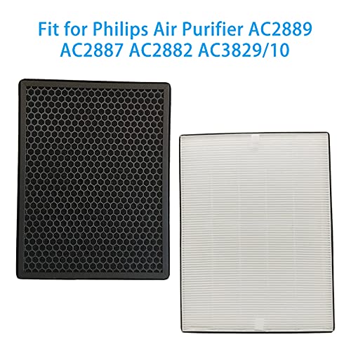 FY2422 FY2420 Replacement Filter Compatible with Philips 2000i 3000i Series AC2889 AC2887 AC2882 AC3829/10 Air Purifier H13 True HEPA Filter & Activated Carbon Filter FY2422/30 FY2420/30 - Image 4