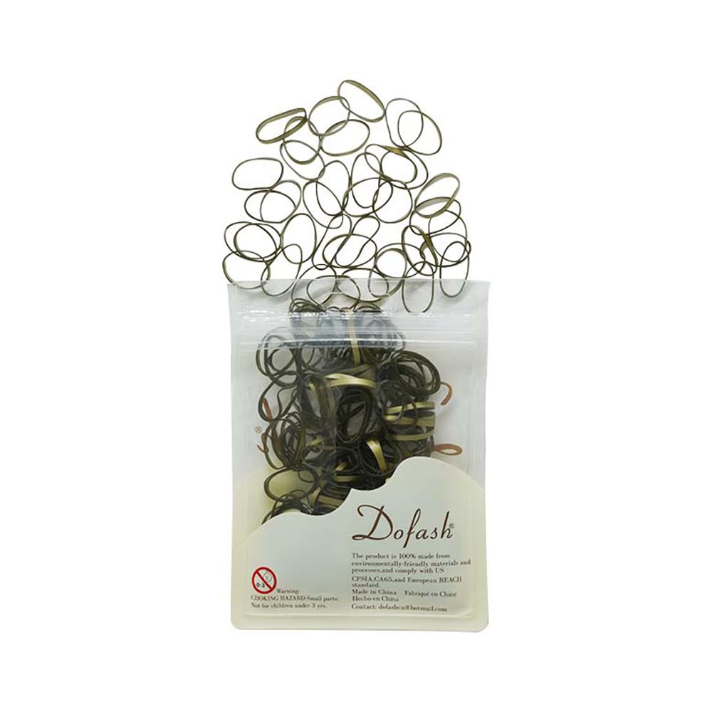 Dofash 2 * 75MM Snag-free Elastic Hair Ties - Rubber Bands for Women's Hair - 150pcs (Blonde), Brown 1, 1 count (Pack of 150) - Image 2