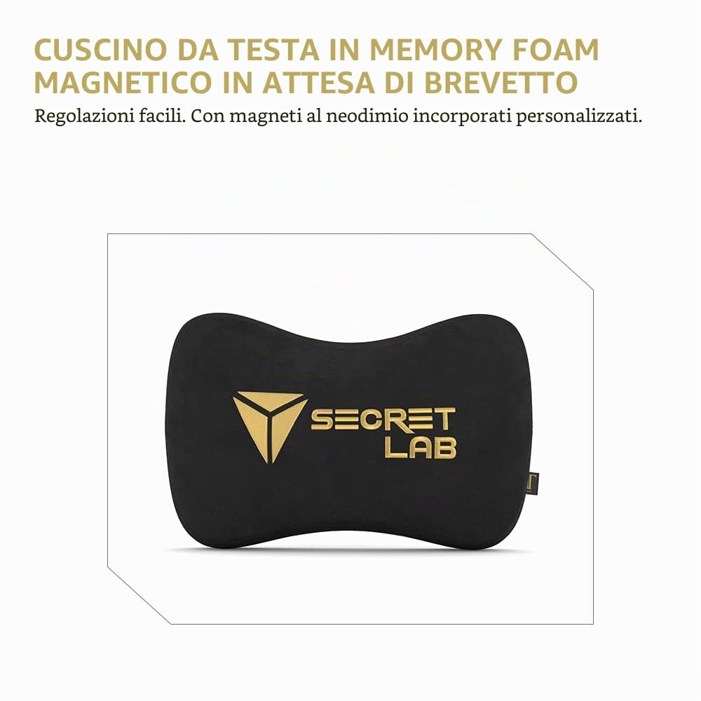 Sedia da Gaming Secretlab TITAN Evo Stealth - Sedia Computer Reclinabile, Ergonomica, Resistente con Braccioli 4D, Cuscino per la Testa Magnetico & Supporto Lombare - Fino a 180 kg - Nero - Similpelle