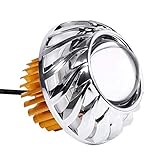 Suuonee Angel Devil Eye Headlight, Motorcycle Headlight LED Projector Lens Dual Halo Angel Devil Eye Spot Light(Blue)