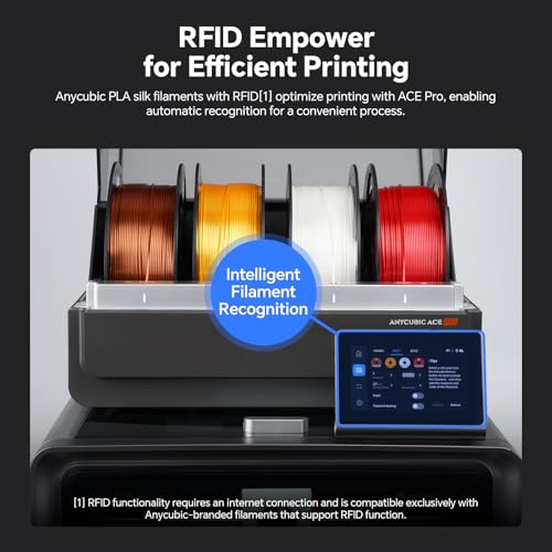 Image of ANYCUBIC Silk Filament, Clog-Free Shiny 3D Printer PLA Filament 1.75mm Dimensional Accuracy + /- 0.02mm, 1KG Reusable Spool (2.2 lbs), Silk Copper