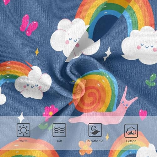 Wusikd Snails Rainbows Girls' Underwear Cotton Girls Briefs Soft Toddler Underwear 5T3