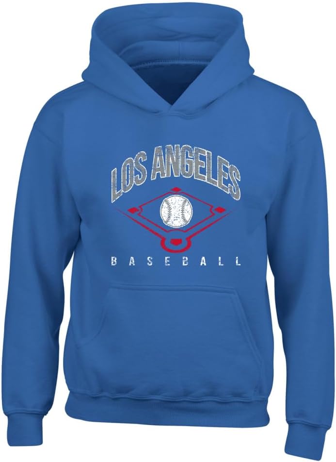 Wild Bobby American Baseball Fan Vintage Distressed Field Sports Gift Youth Hooded Sweatshirt