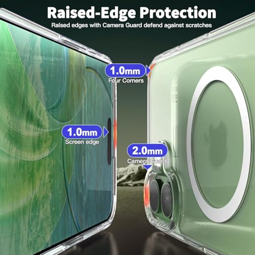 Image of DIZORO Crystal Clear Magnetic Compatible with iPhone 17 Case with Anti-Yellow Anti-Scratch Shockproof Transparent Cover